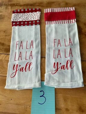 Handmade Christmas Hanging Kitchen Towel Set